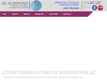 Tablet Screenshot of dcaudiology.com
